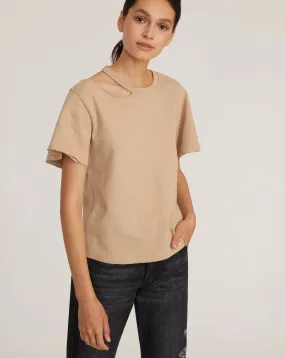Cut Out Tee-Sand
