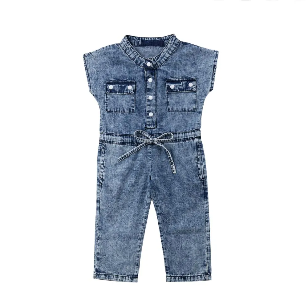Denim Sleeveless Jumpsuit