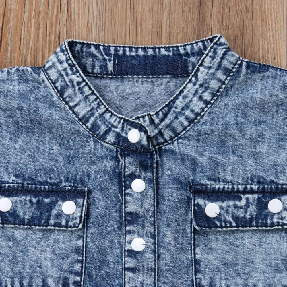 Denim Sleeveless Jumpsuit