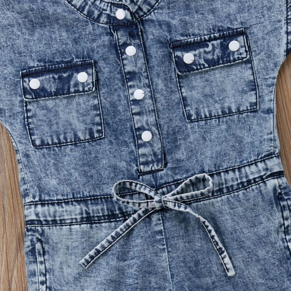 Denim Sleeveless Jumpsuit