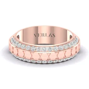 Diamond Trail Beveled Hexagon Band