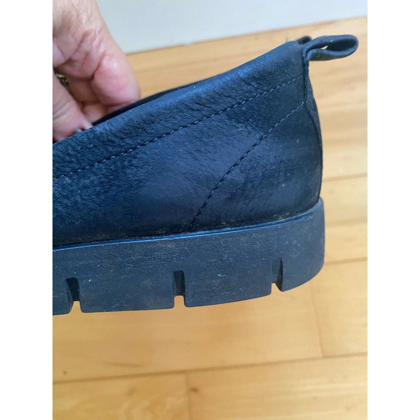 Ecco Nubuck Slip On Shoes Size 39