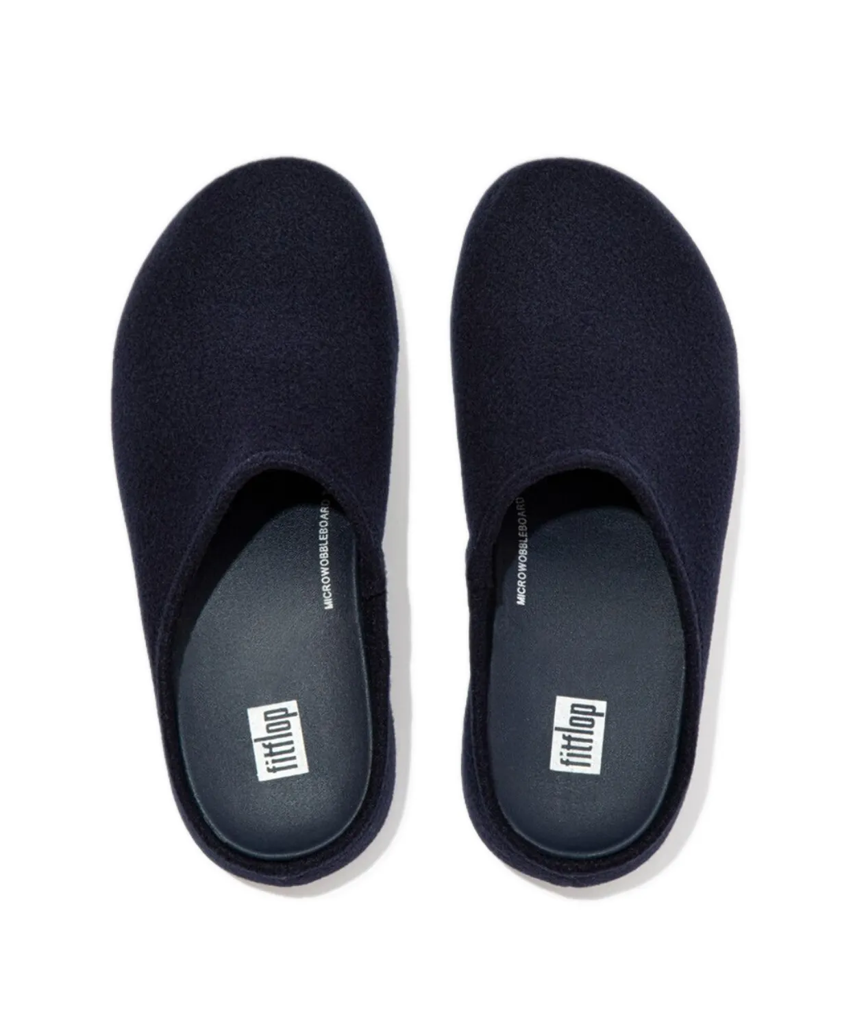 FitFlop Shuv Felt Clogs Navy