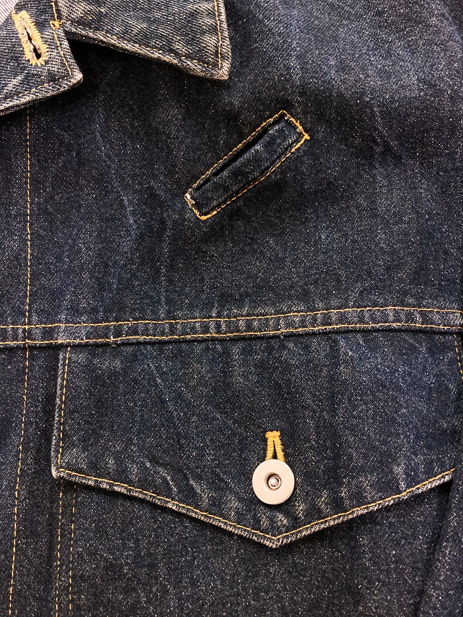 Grass Men's 'Jun Saito Denim' 1980s cropped indigo denim jacket - M