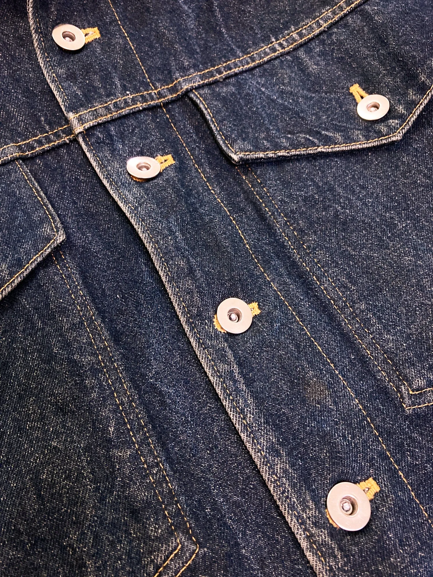 Grass Men's 'Jun Saito Denim' 1980s cropped indigo denim jacket - M