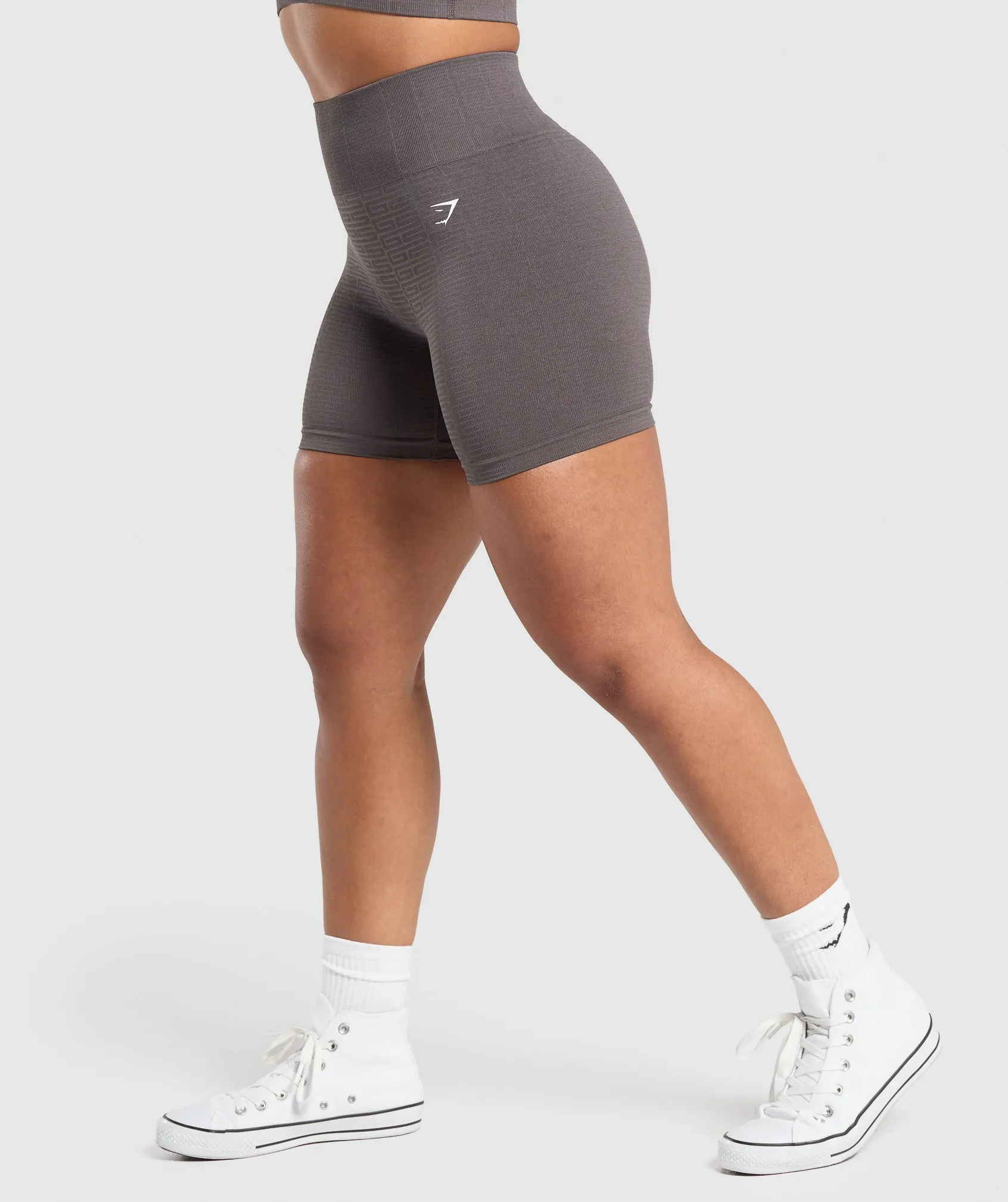 Gymshark Adapt Monogram Seamless Shorts - Greyed Purple/Brushed Grey