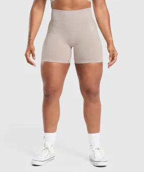 Gymshark Adapt Monogram Seamless Shorts - Stone Pink/Ecru White