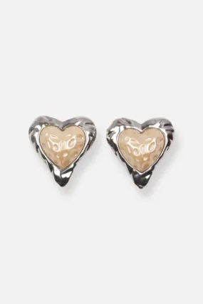 Heart Studs Glitter/Pearl