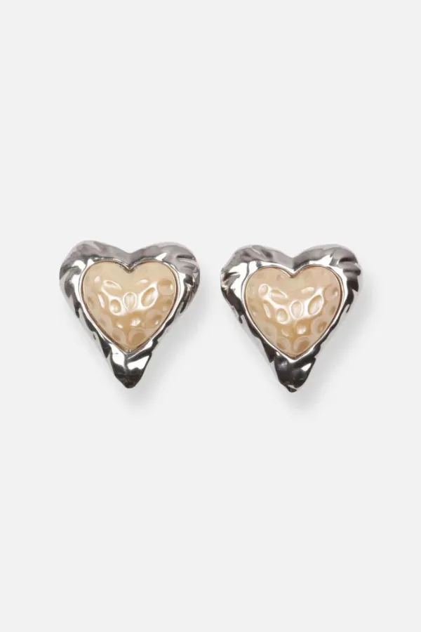 Heart Studs Glitter/Pearl