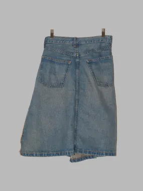 Junya Watanabe Comme des Garcons AW2004 back-to-front folded waist denim skirt