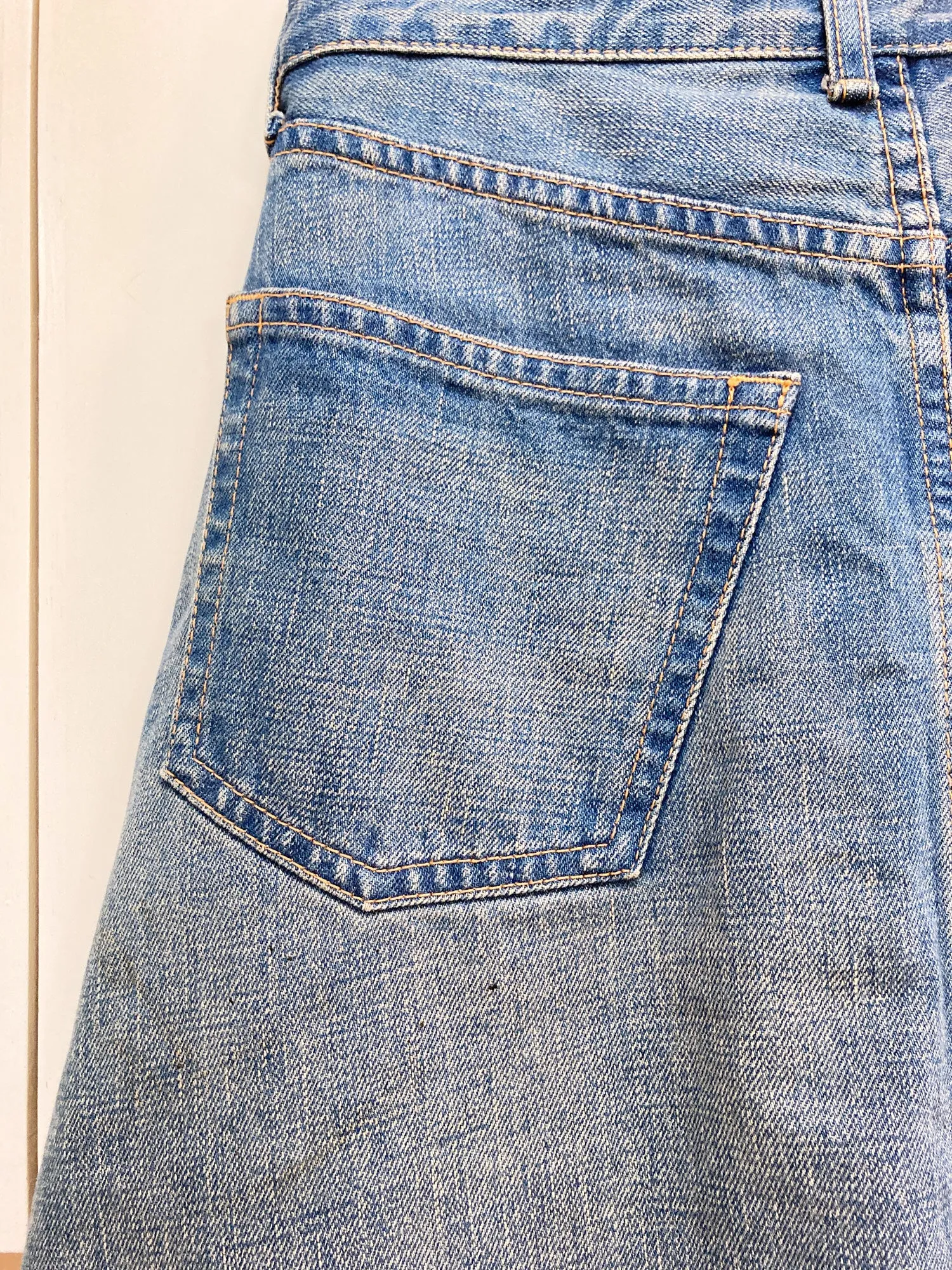 Junya Watanabe Comme des Garcons AW2004 back-to-front folded waist denim skirt