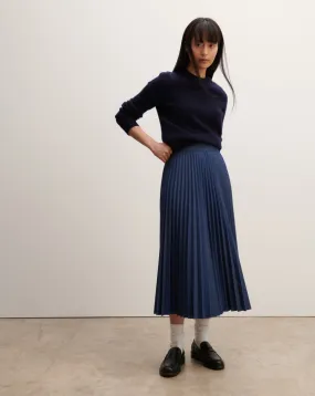 Jupe plissée en denim