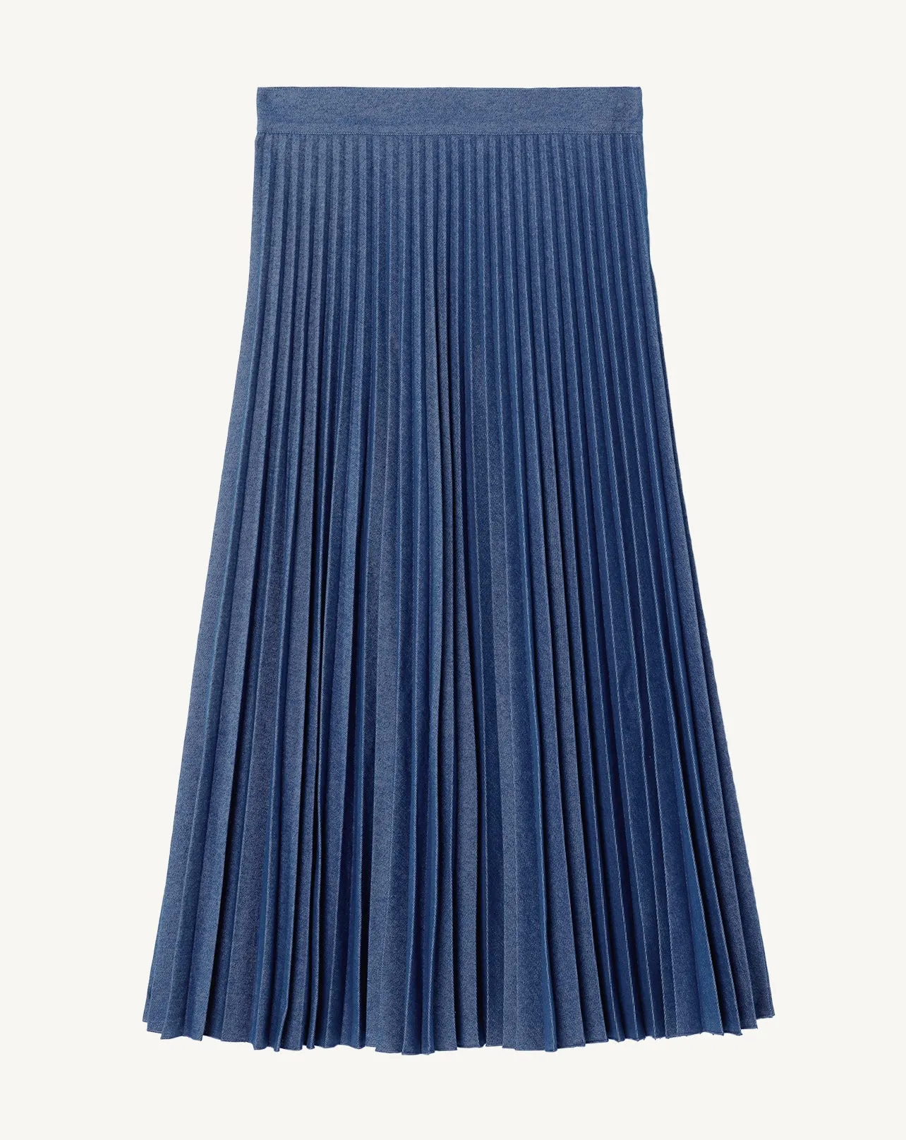 Jupe plissée en denim