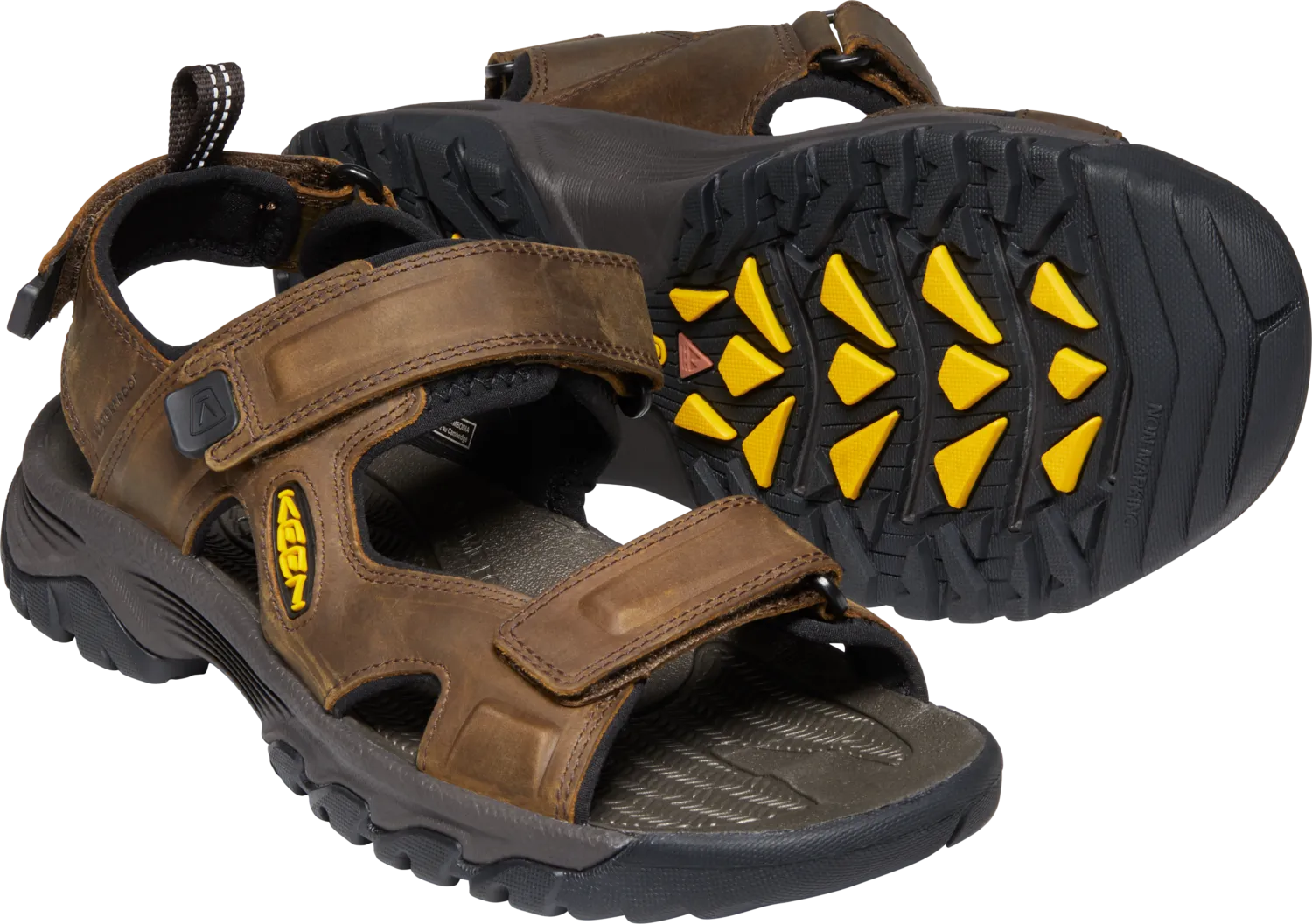 Keen Mens Bison/Mulch Targhee III Open Toe Sandal