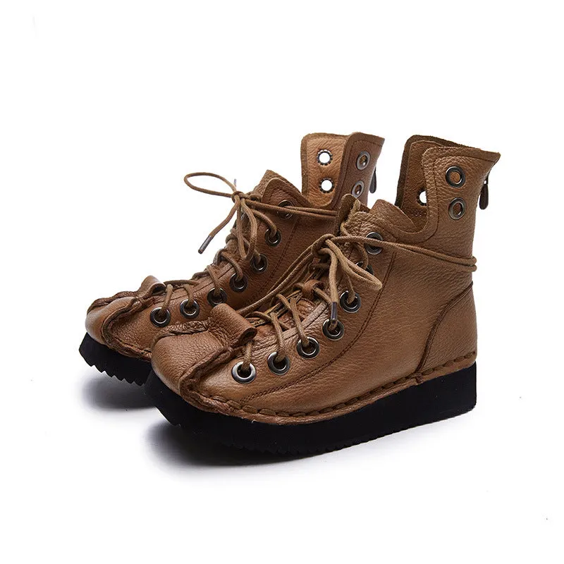 Lace-up Handmade Retro Leather Boots