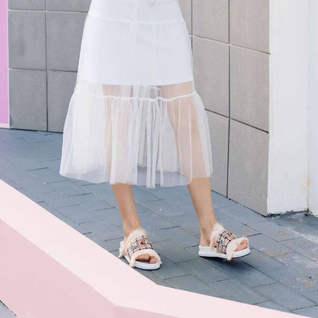 Ladies Bohemian Tassel Summer Slipper 4458