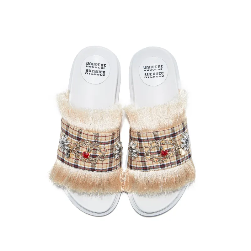 Ladies Bohemian Tassel Summer Slipper 4458
