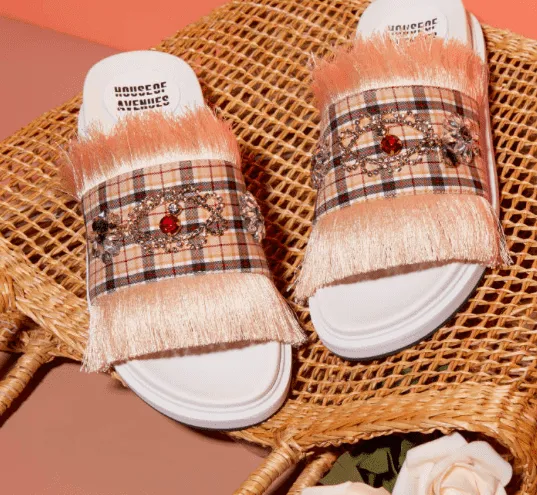 Ladies Bohemian Tassel Summer Slipper 4458