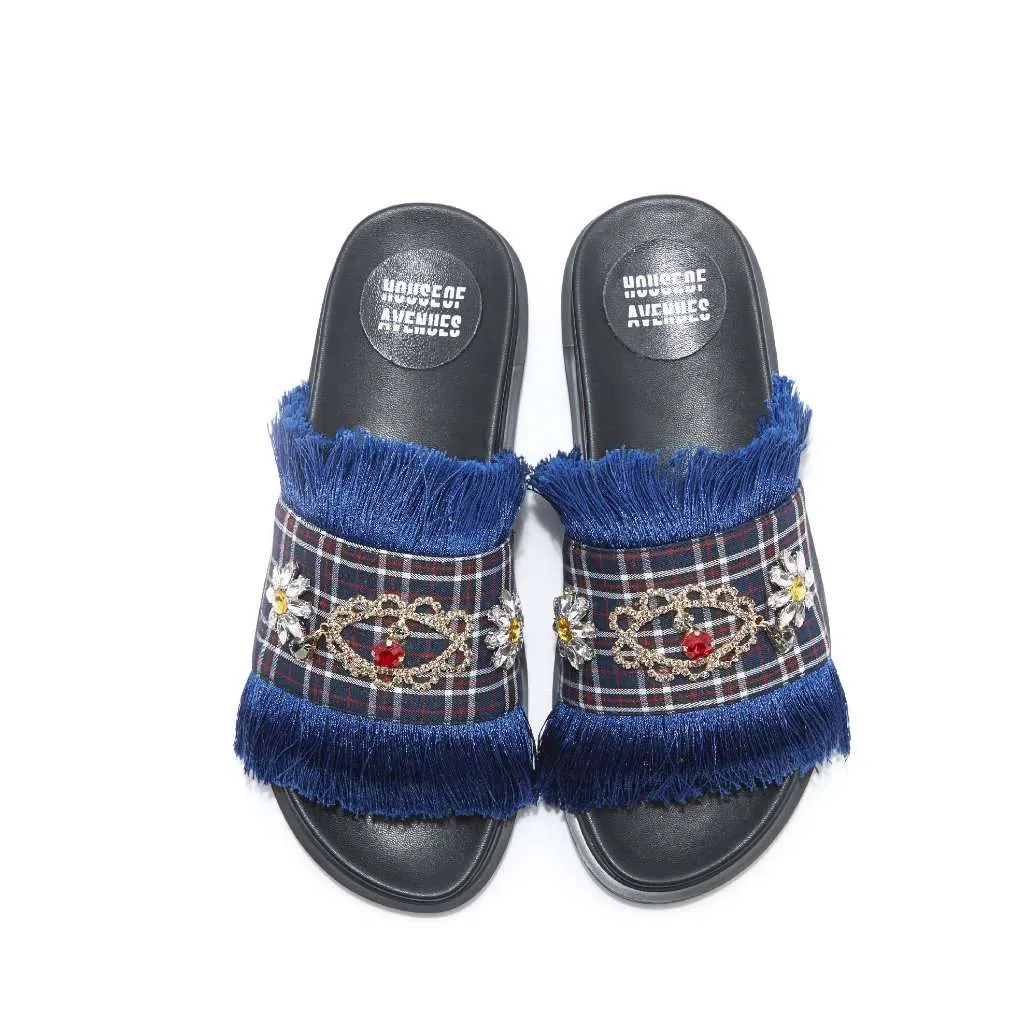 Ladies Bohemian Tassel Summer Slipper 4458
