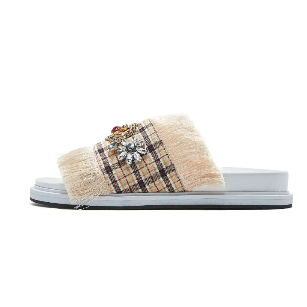 Ladies Bohemian Tassel Summer Slipper 4458