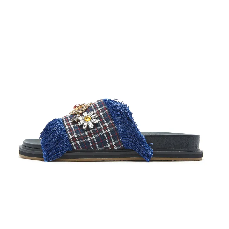 Ladies Bohemian Tassel Summer Slipper 4458