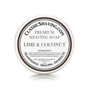 Lime & Coconut Scent - Classic Shaving Mug Soap - 2.5" Regular Size