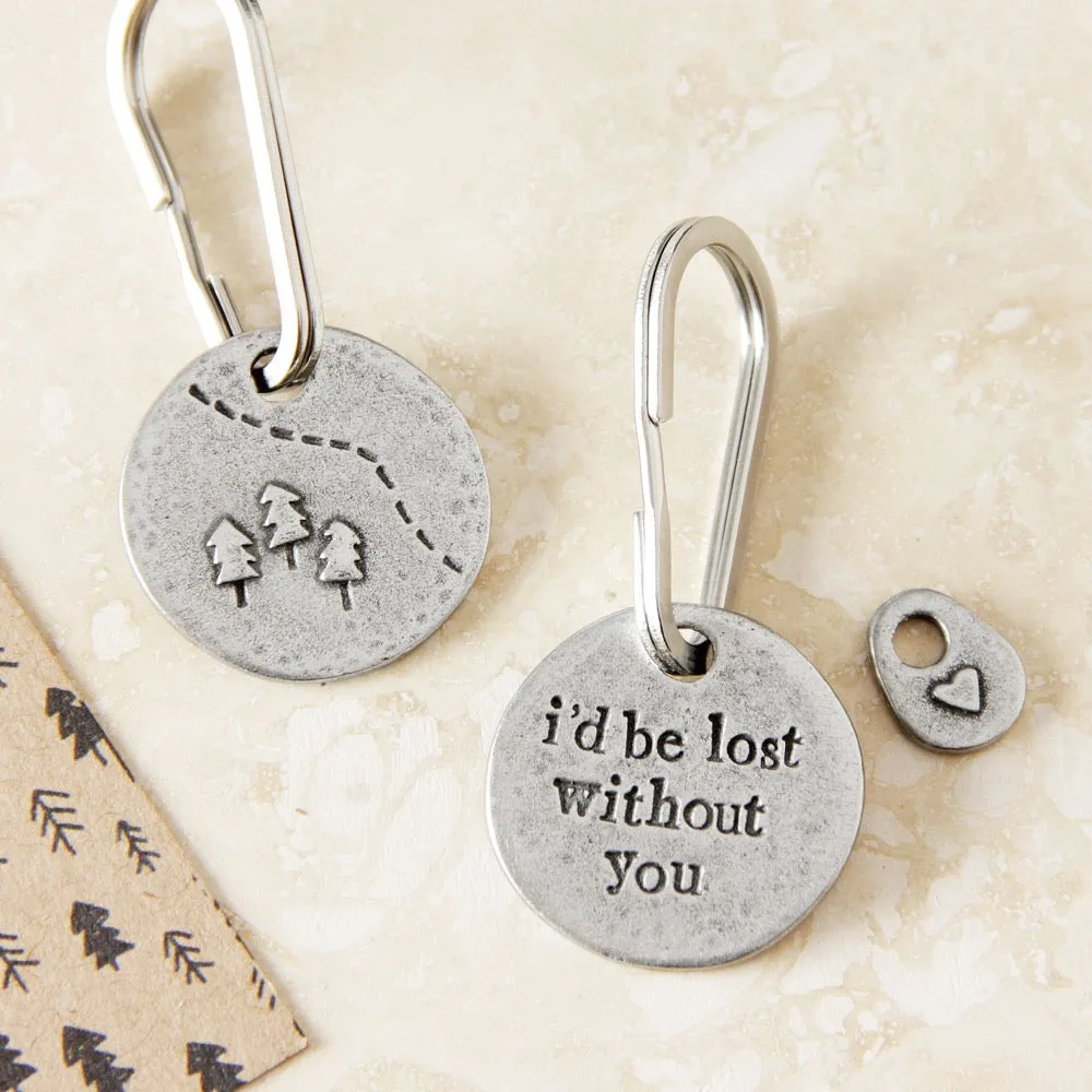 Lost without you keyring