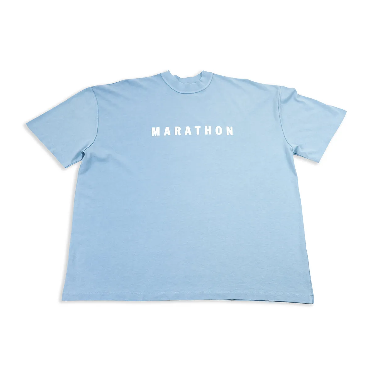 Marathon Hero T-Shirt (Ultra Oversized) - Light Blue/White