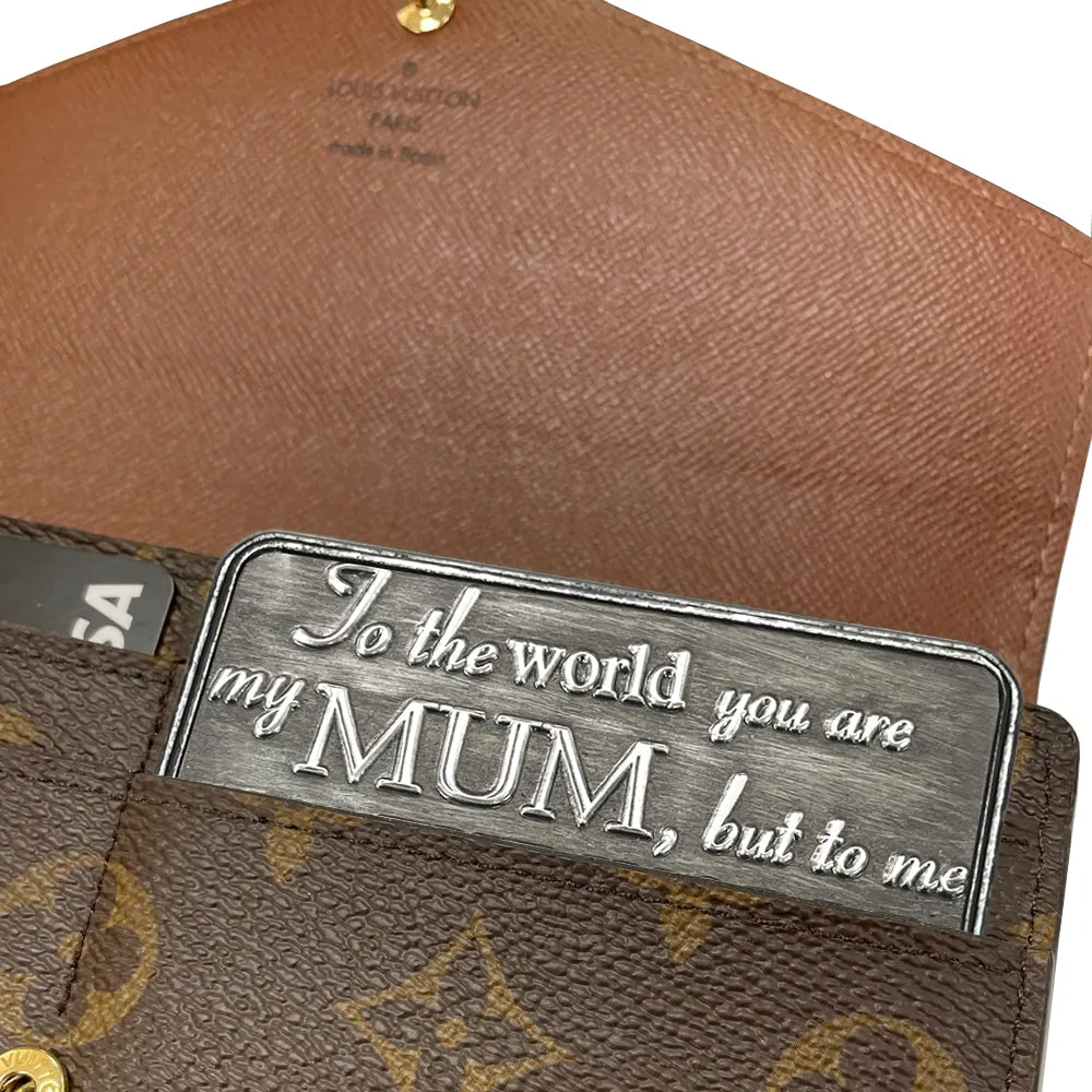 Mothers Day Gift I Love You Mum Sentimental Metal Wallet or Purse Keepsake Card Gift - Cute Gift Set From Daughter Son For Women