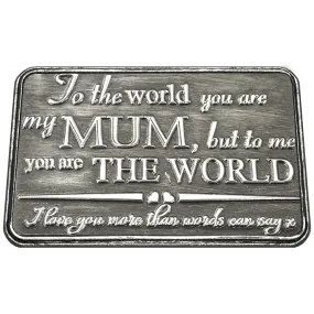 Mothers Day Gift I Love You Mum Sentimental Metal Wallet or Purse Keepsake Card Gift - Cute Gift Set From Daughter Son For Women