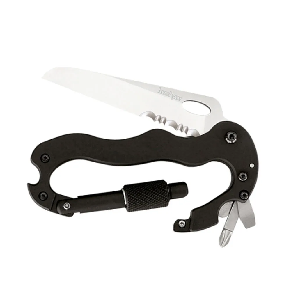 Multi Function Hiking Rock Climbing Survival Gear Screwgate Carabiner Knife New