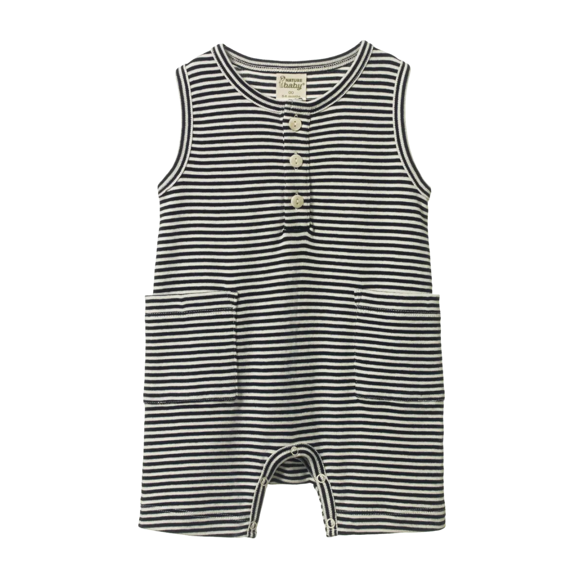 NATURE BABY - CAMPER SUIT - Navy Stripe