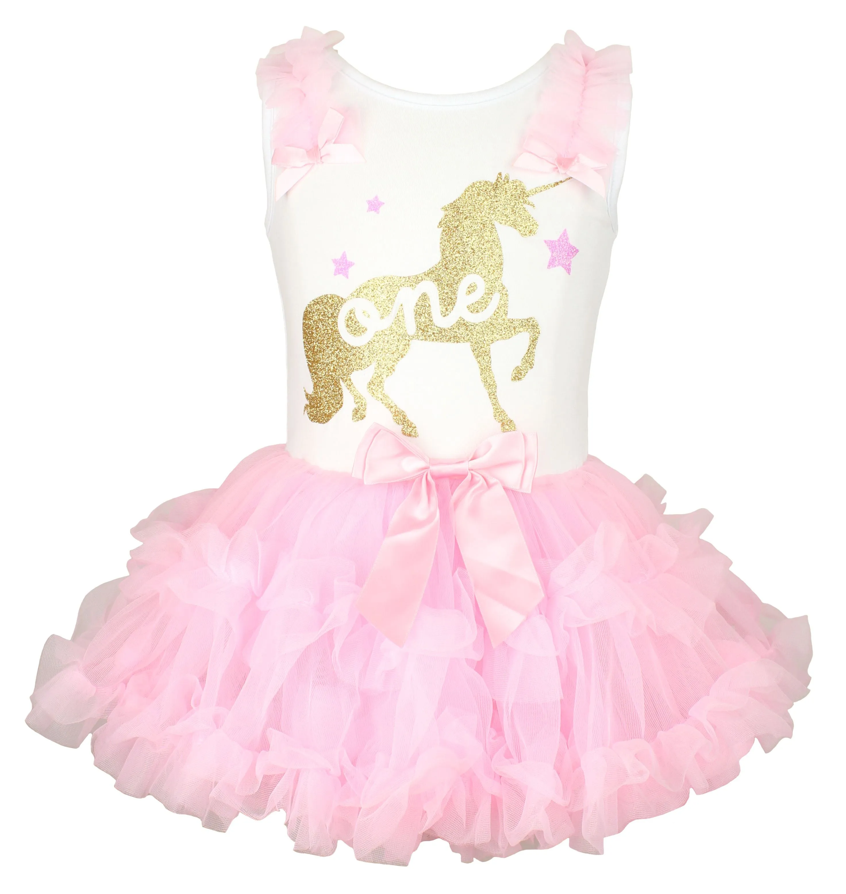 Popatu Baby Girl's First Birthday Unicorn Dress