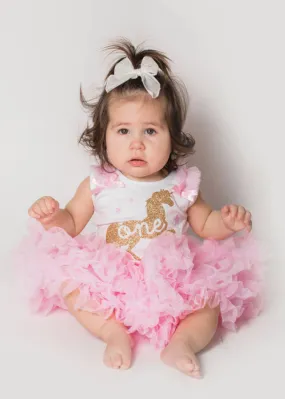 Popatu Baby Girl's First Birthday Unicorn Dress