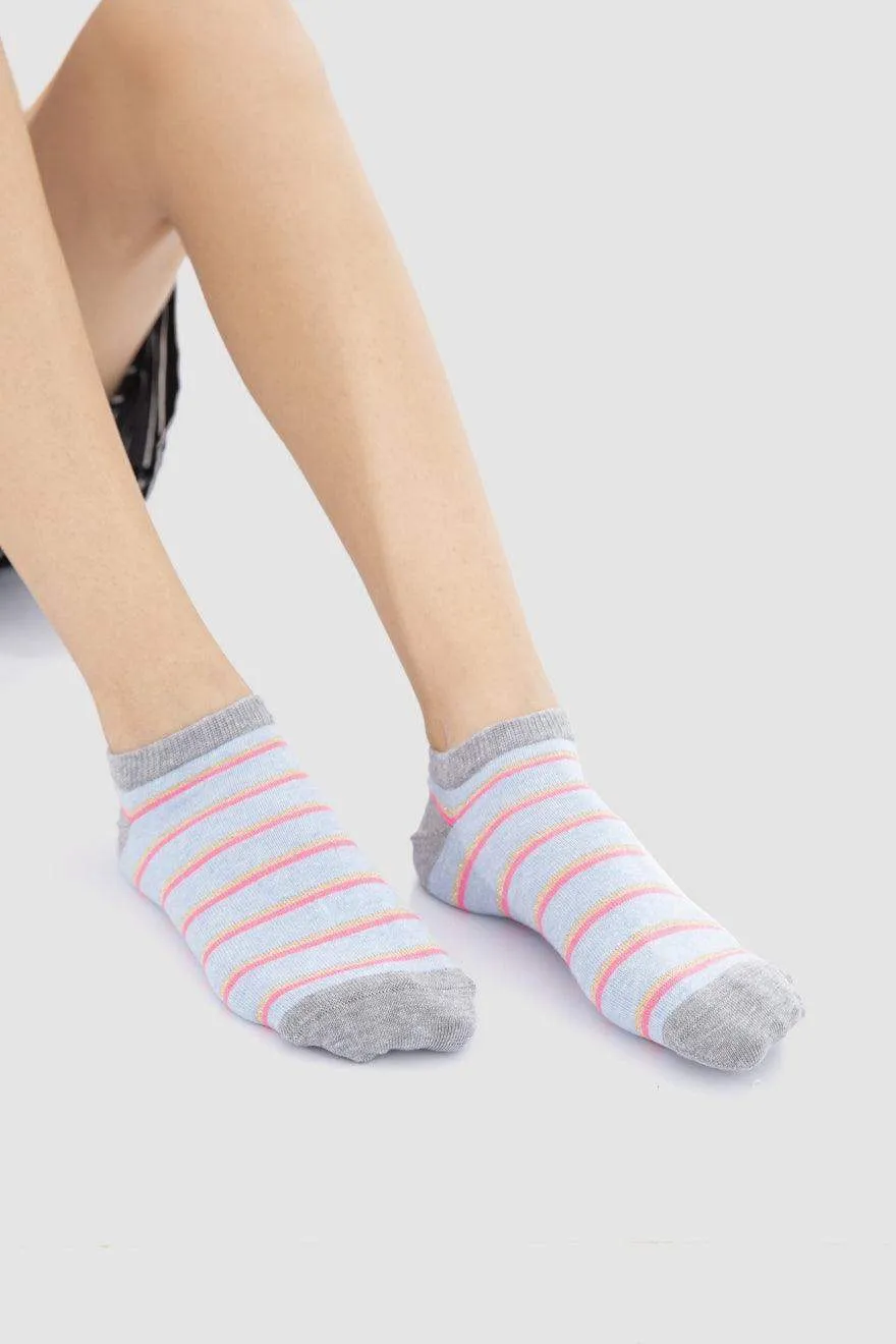 Printed Ankle Socks - 3 Pairs