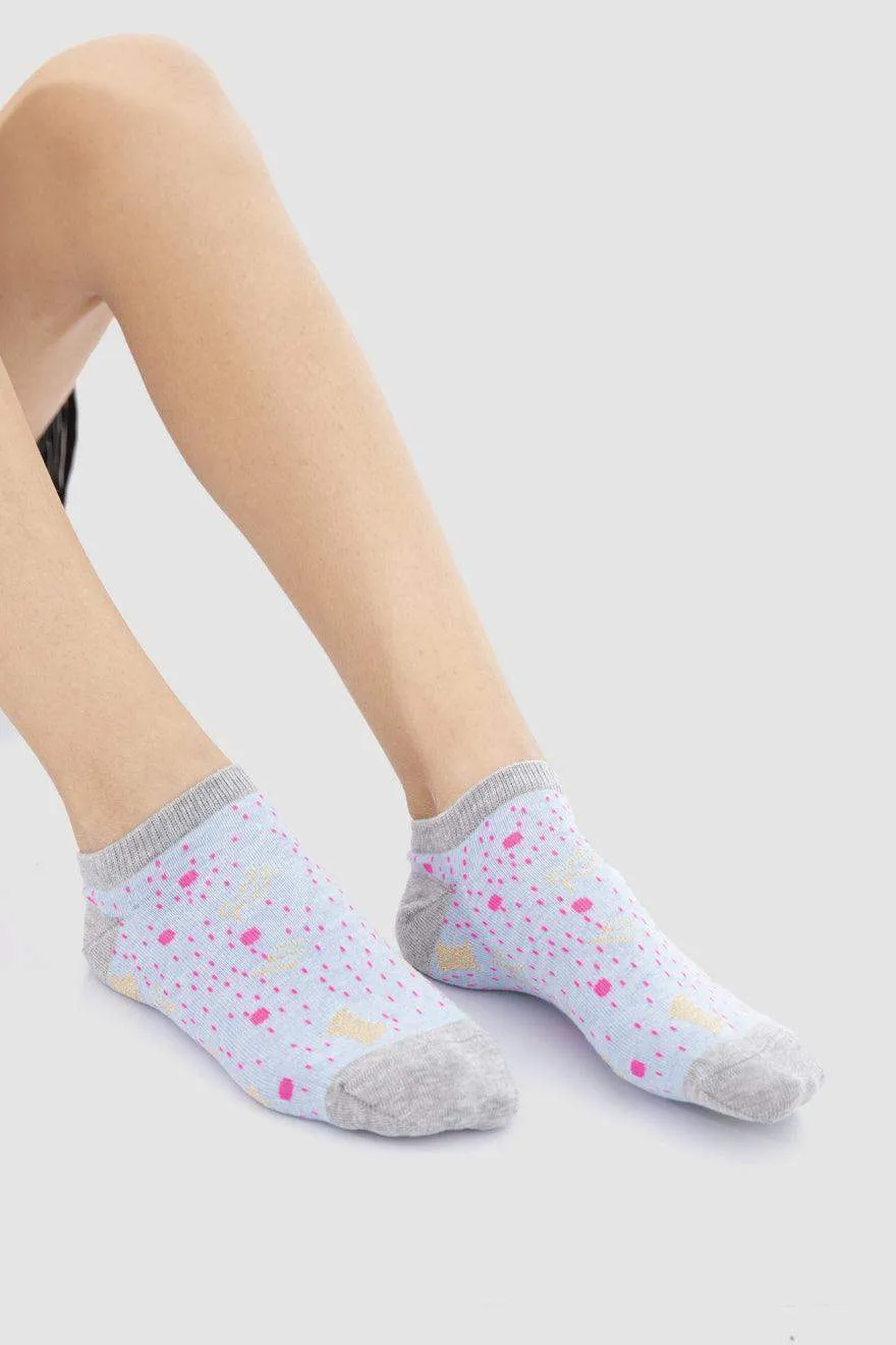 Printed Ankle Socks - 3 Pairs