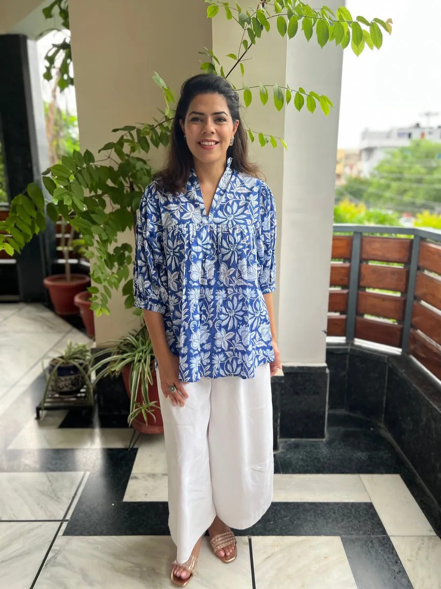 Priya Top | Deep Sea Blue