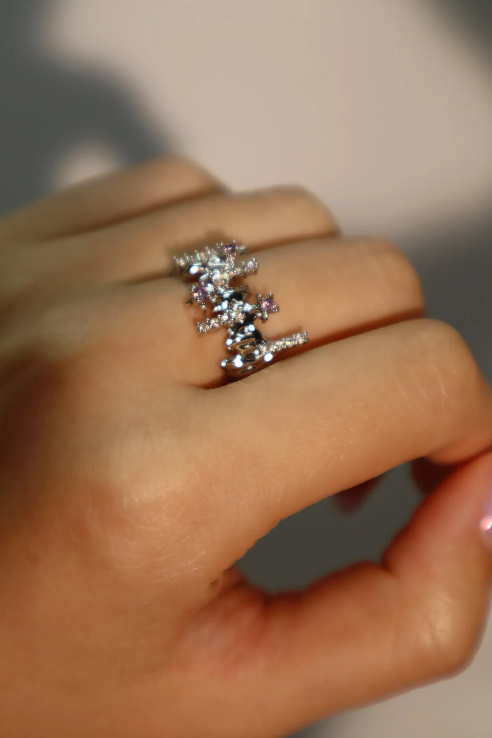 Purple Gem Meteor Shower Ring