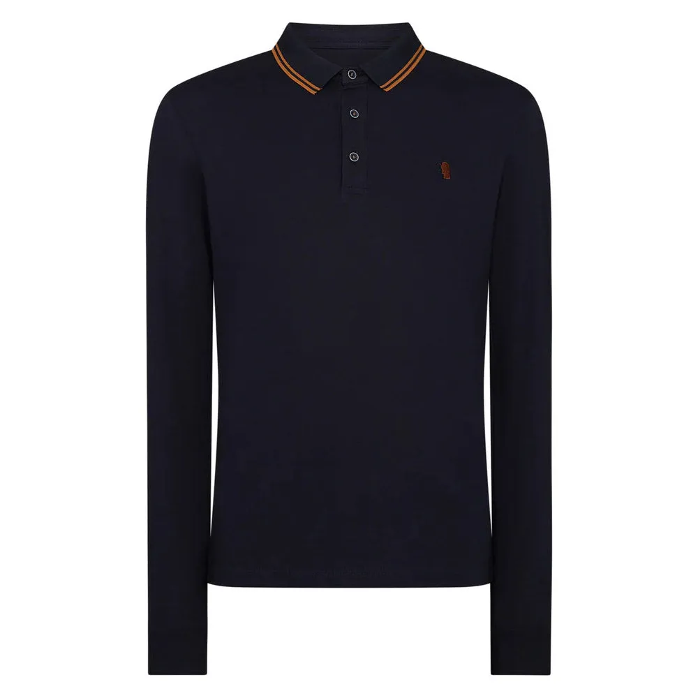 Remus Uomo Long Sleeve Polo | Navy