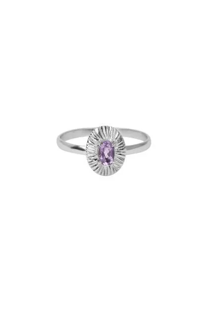 Ring Vintage Amethyst Silver