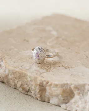 Ring Vintage Amethyst Silver