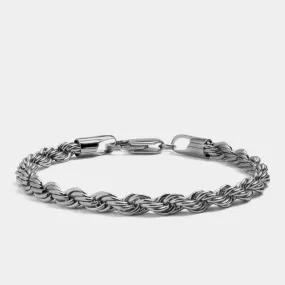 Rope Chain Bracelet Silver W