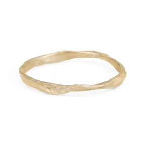 Rugged Rock Bangle 9ct Gold