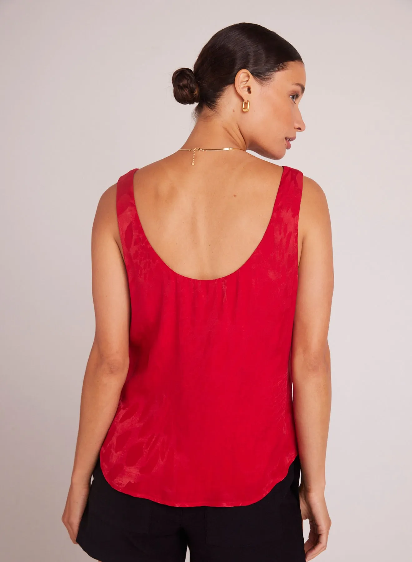 Scoop Neck Tank - Summer Rouge