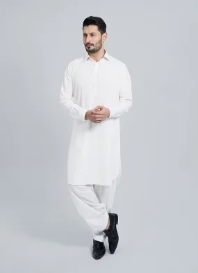 Shalwar Kameez - Summer Comfort White Plain