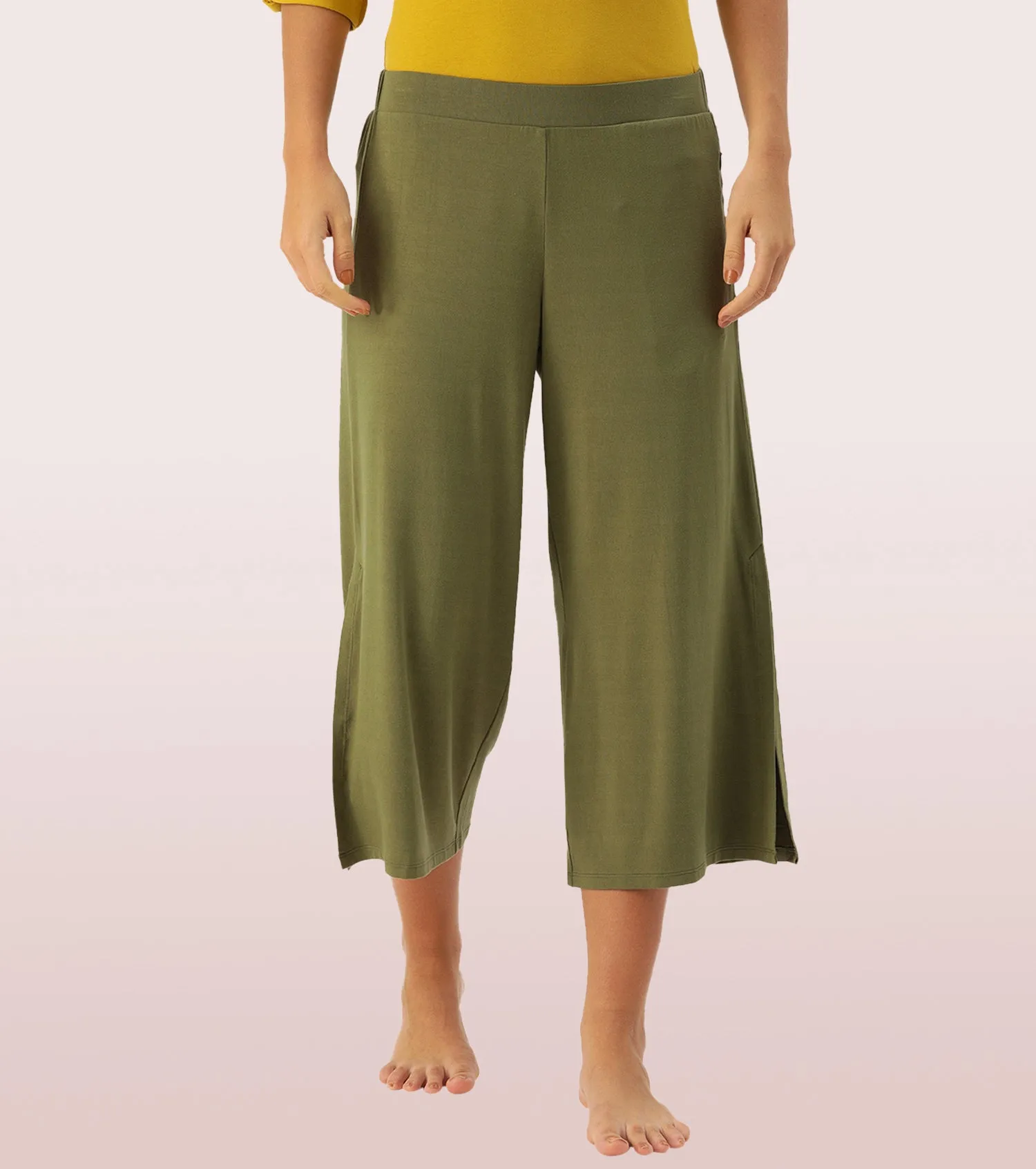 Shop In Culotte | Crop Length Culotte With Smart Side Slits