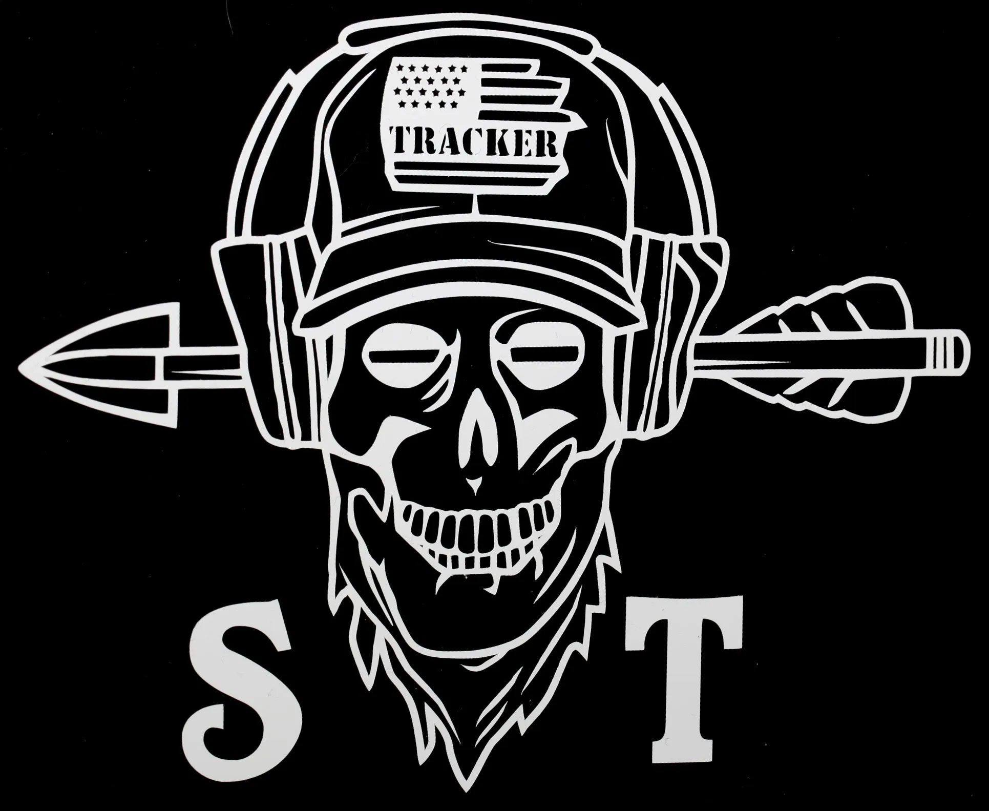 Sonar Technician skull vinyl decal