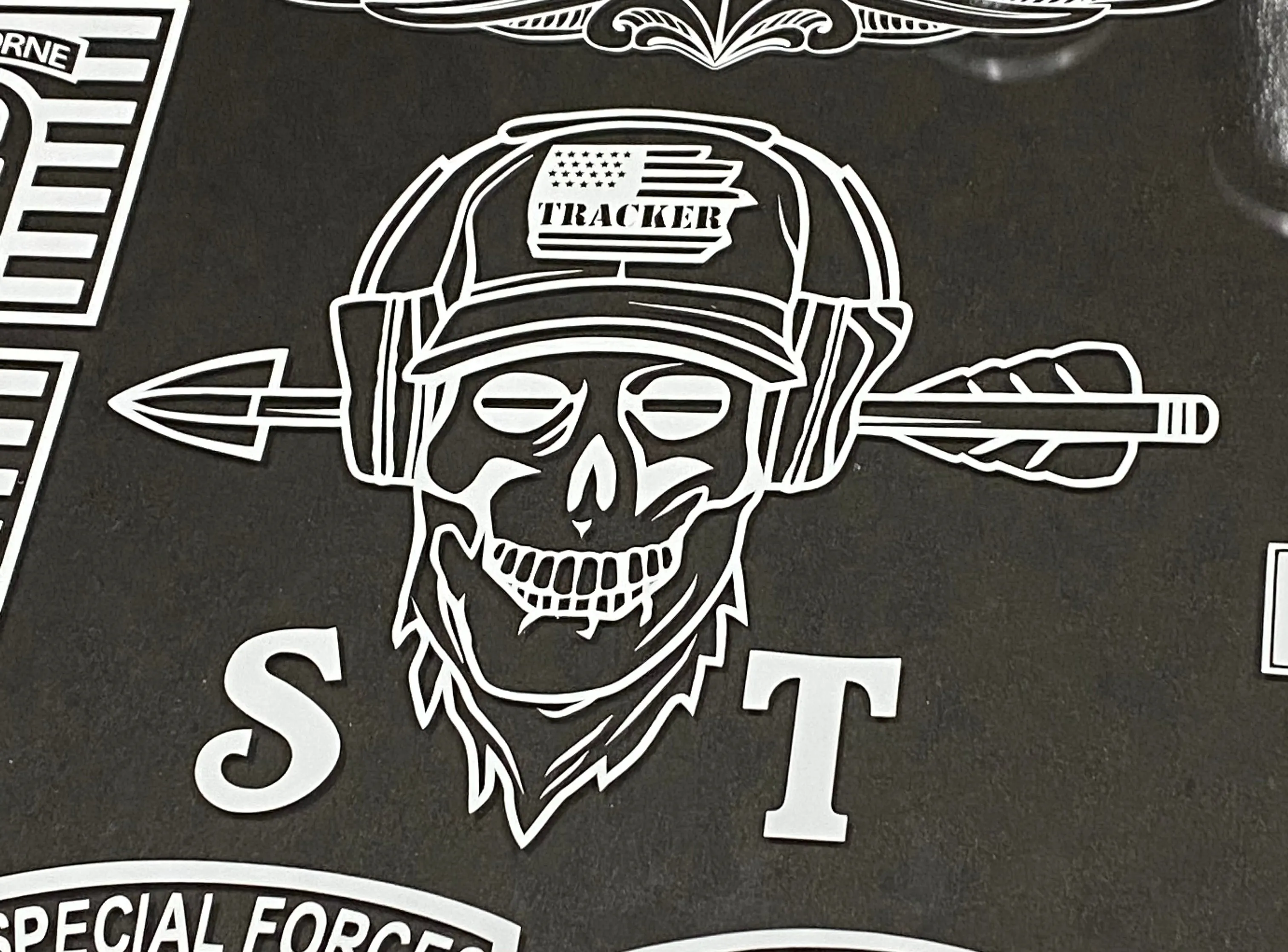 Sonar Technician skull vinyl decal
