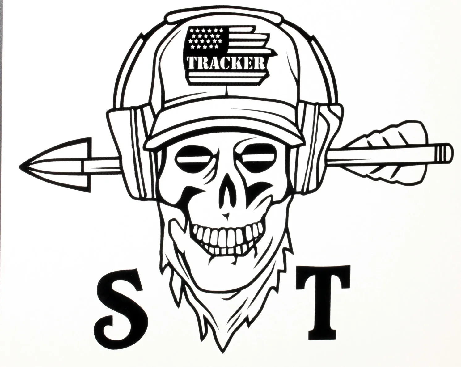 Sonar Technician skull vinyl decal