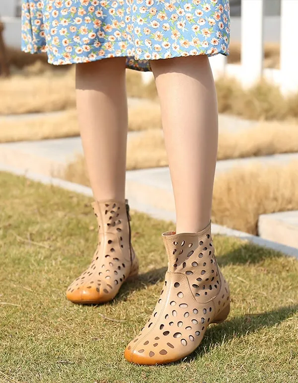 Summer Spring Retro Leather Sandals Boots
